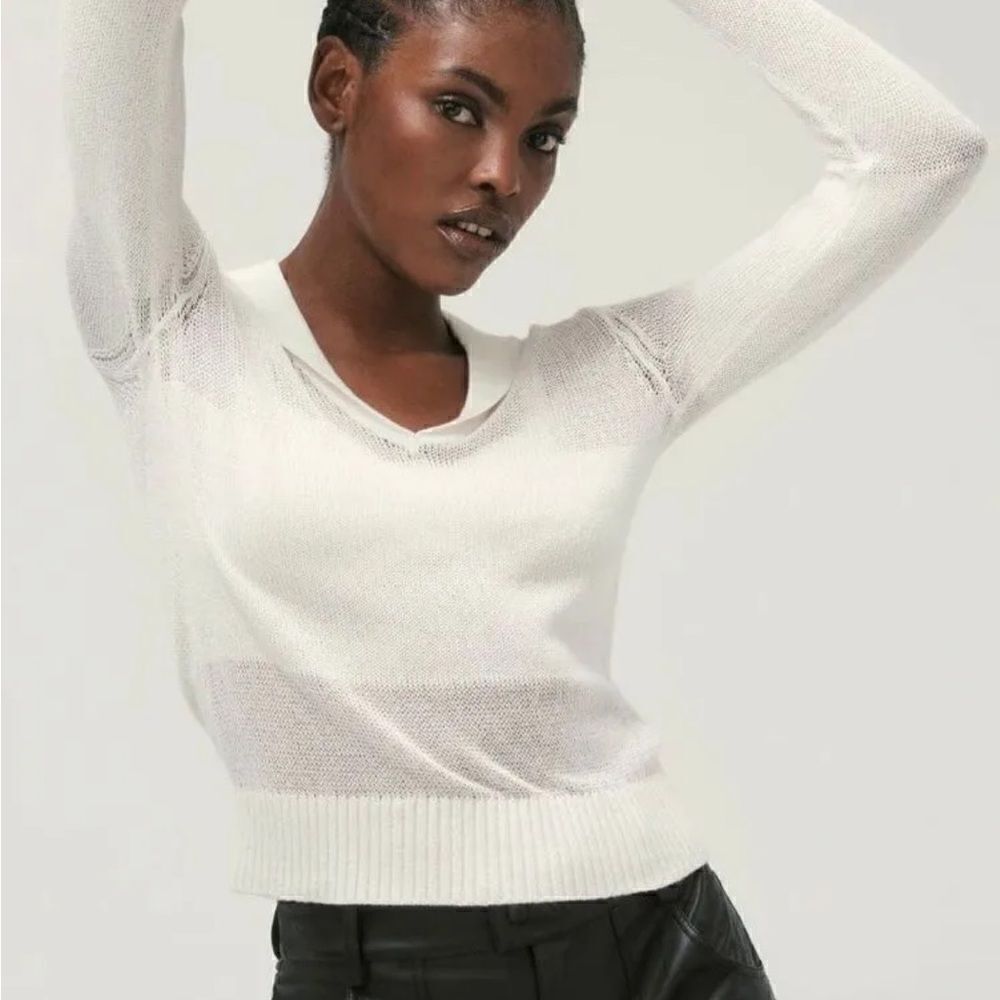 Alp N Rock Sigrid Polo Lightweight Sweater Ivory Small. New! NWT Beach Vacation